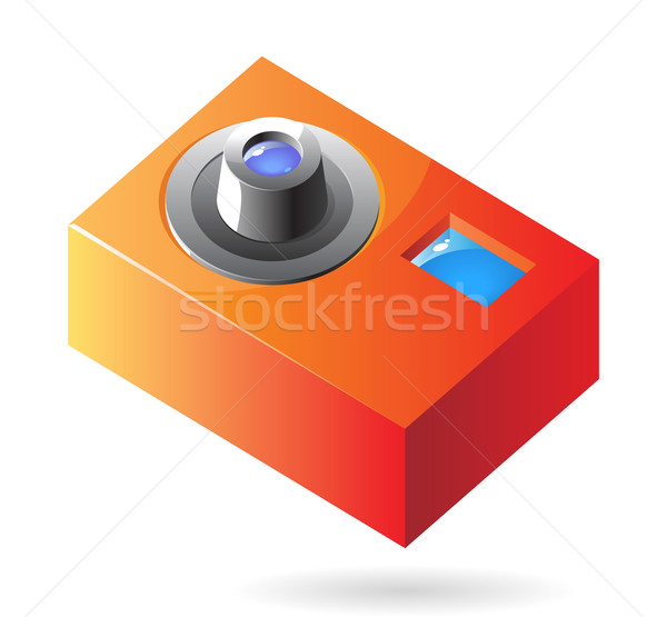 Isometrische icon compact foto camera ontwerp Stockfoto © ildogesto