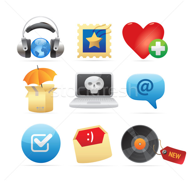 Icons for concepts Stock photo © ildogesto