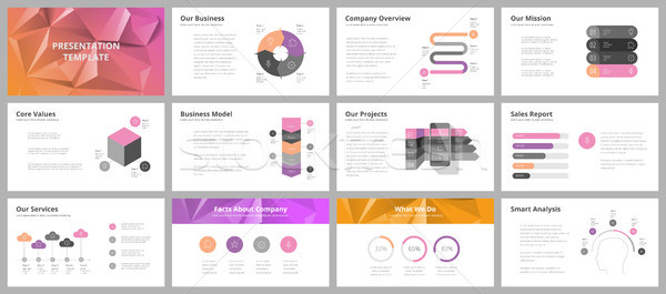 Business presentation templates Stock photo © ildogesto