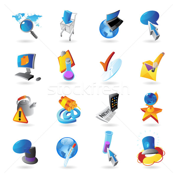 Icons for technology Stock photo © ildogesto