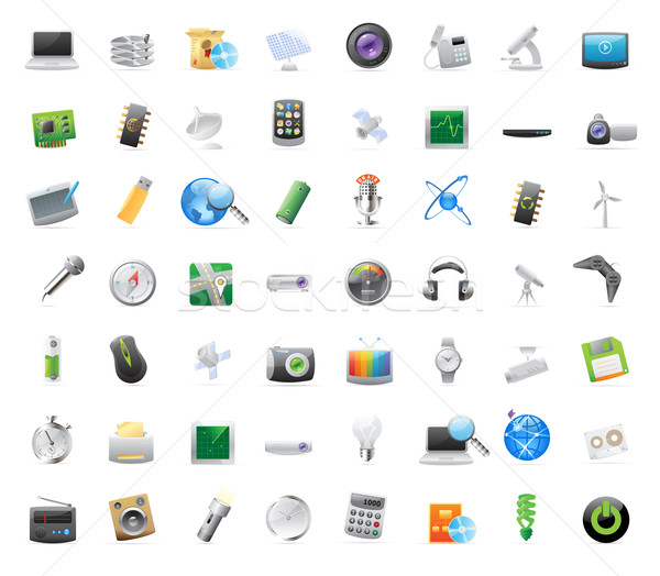 Icons for technology Stock photo © ildogesto