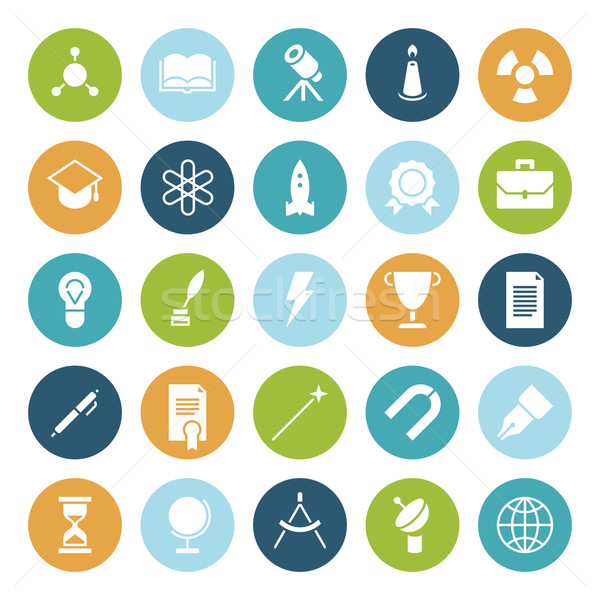 Flat Design Icons For Education And Science Vector Illustration C Ildogesto Stockfresh