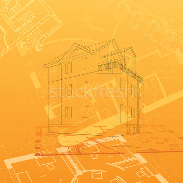 Foto stock: Resumen · arquitectónico · casa · edificio · construcción · pared