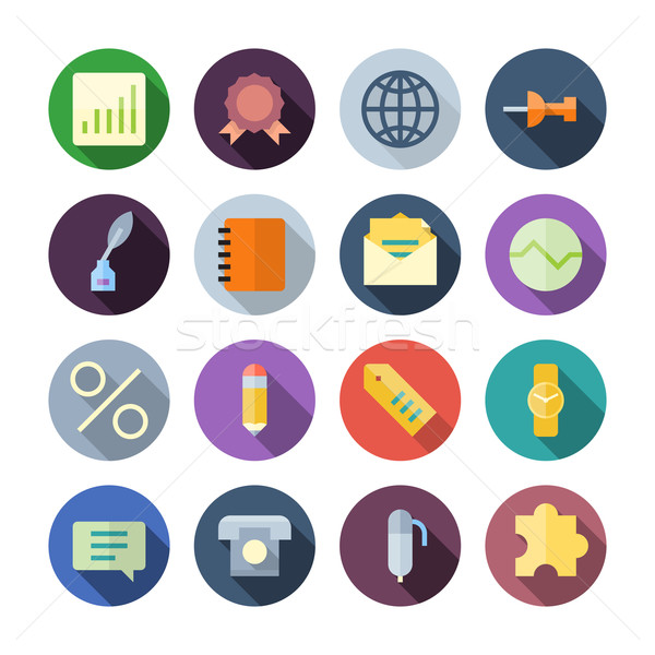 Stock photo: Flat Design Icons For Business