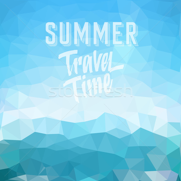 тропический пляж лет путешествия время плакат Сток-фото © ildogesto