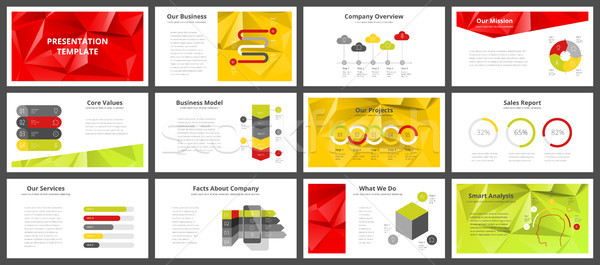 Business presentation templates Stock photo © ildogesto