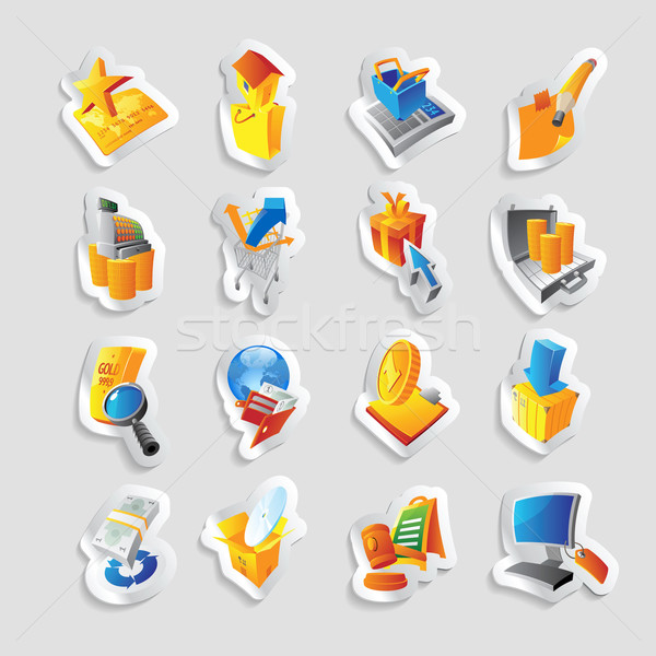 Icons for retail commerce Stock photo © ildogesto