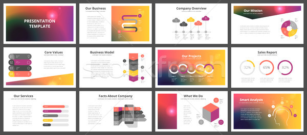 Business presentation templates Stock photo © ildogesto