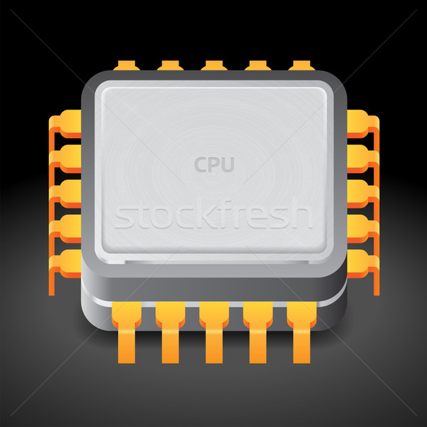 Icon for microprocessor Stock photo © ildogesto