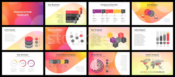 Business presentation templates Stock photo © ildogesto