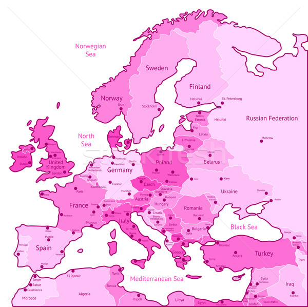 Rosa mappa Europa colori abstract design Foto d'archivio © ildogesto