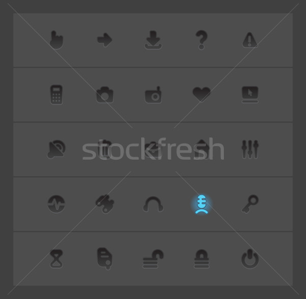 Interface icons Stock photo © ildogesto