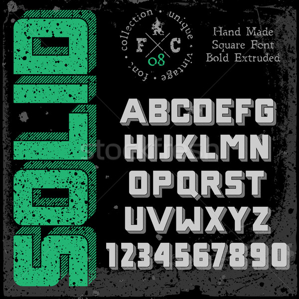 Handmade retro font Stock photo © ildogesto