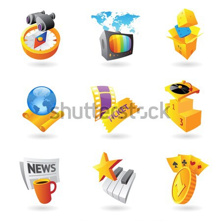 Icons for business and finance Stock photo © ildogesto