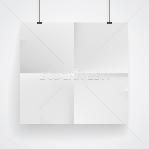 Blank paper poster Stock photo © ildogesto