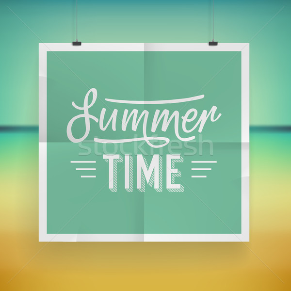 Summer holiday poster design Stock photo © ildogesto
