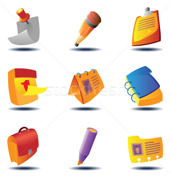 Icons for papers and notes Stock photo © ildogesto