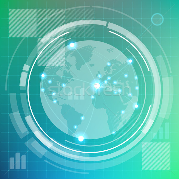 Futuristic HUD infographics Stock photo © ildogesto
