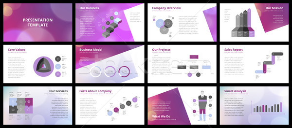 Business presentation templates Stock photo © ildogesto