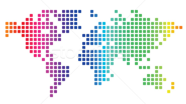 Stock fotó: Pontozott · világtérkép · tarka · térkép · világ · Föld