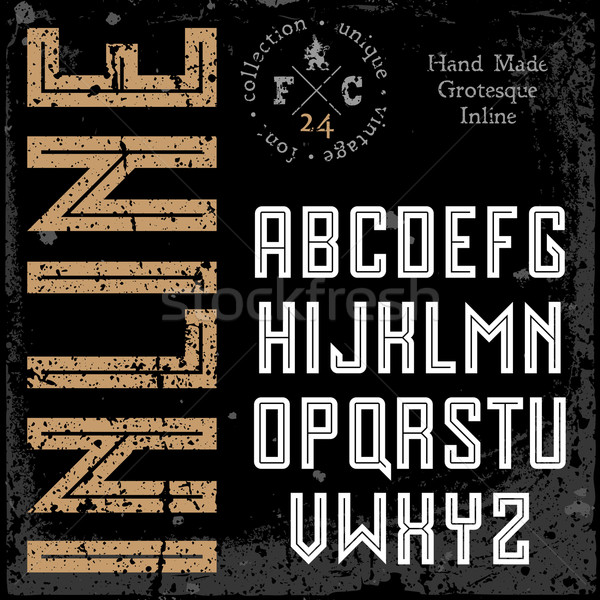Handmade retro font Stock photo © ildogesto