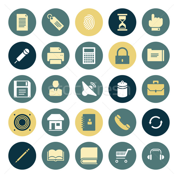 Flat design icons for user interface Stock photo © ildogesto