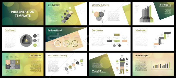 Business presentation templates Stock photo © ildogesto