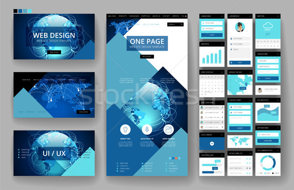 Conception de site web modèle interface site une [[stock_photo]] © ildogesto