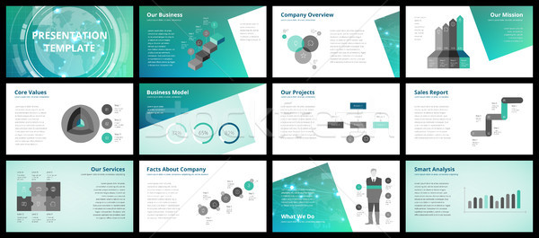 Business presentation templates Stock photo © ildogesto