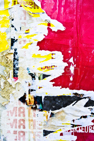 Oude posters grunge texturen achtergronden muur Stockfoto © ilolab