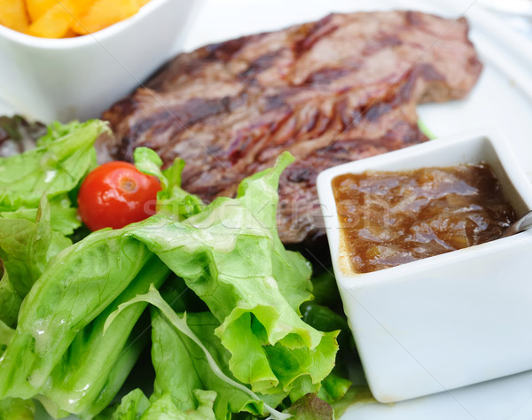 juicy steak with fries Stock photo © ilolab