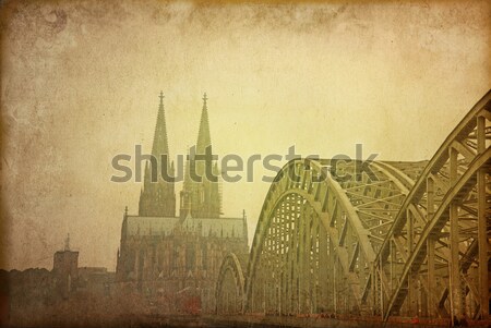 retro style Cologne Cathedral  Stock photo © ilolab