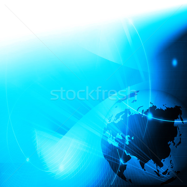 Asia kaart technologie stijl abstract Stockfoto © ilolab