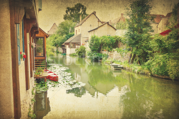Retro antieke dorp Frankrijk Europa hemel Stockfoto © ilolab