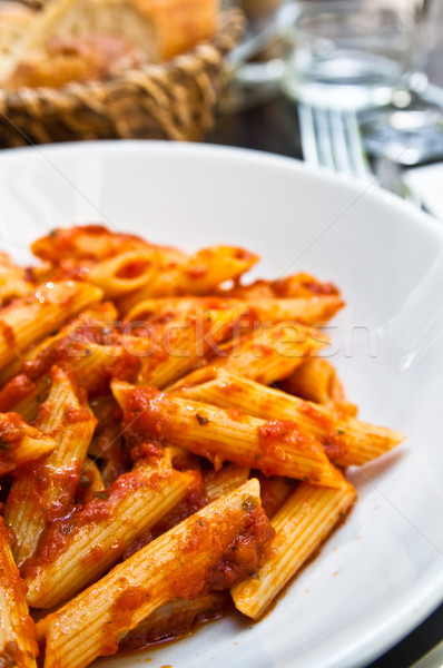 Stock photo: Italian meat sauce noodles