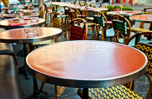 Cafe terras Parijs uitzicht op straat lege partij Stockfoto © ilolab