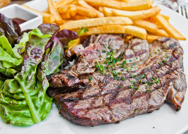 Delicious juicy steak beef meat Stock photo © ilolab