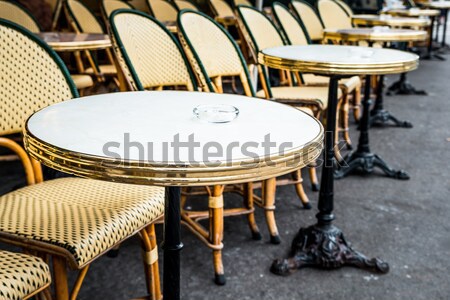 Koffie terras uitzicht op straat restaurant tabel hotel Stockfoto © ilolab