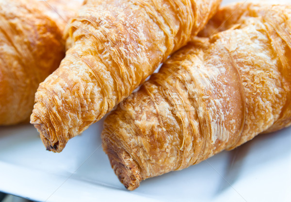 Friss croissant kenyér pékség falatozó francia Stock fotó © ilolab