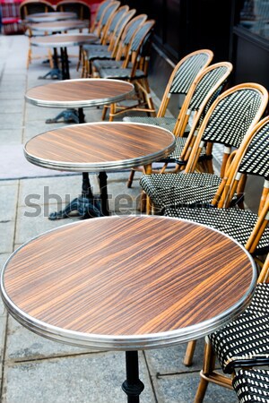 Cafe terras Parijs uitzicht op straat lege Stockfoto © ilolab