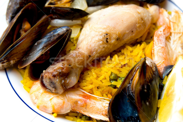 traditionnal spanish food paella Stock photo © ilolab