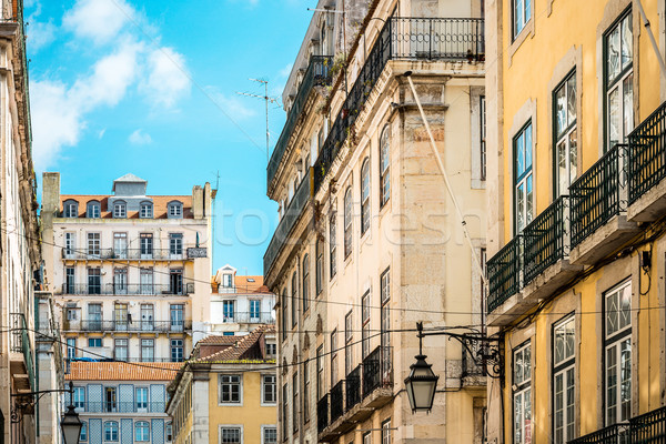 Beautiful street view of historic architectural in Lisbon, Portu Stock photo © ilolab