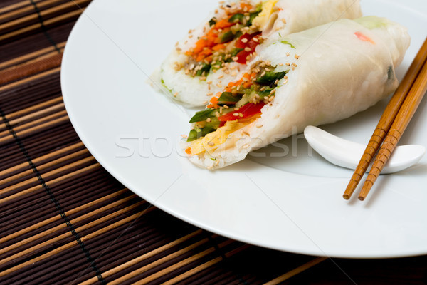 Foto stock: Fresco · sushi · tradicional · comida · japonesa · tabela · peixe