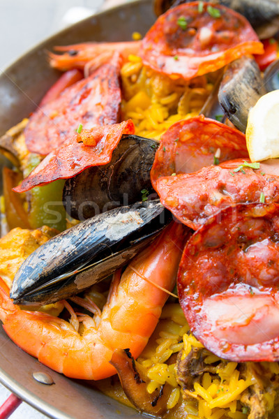 spanish food paella Stock photo © ilolab