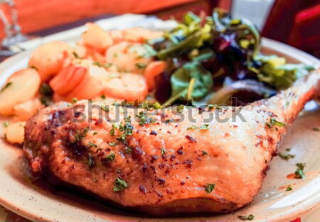 жареная курица риса картофель фри картофель продовольствие Сток-фото © ilolab