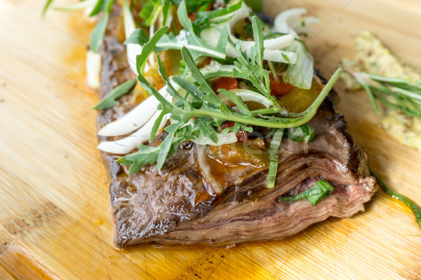 Lédús steak borjúhús marhahús hús paradicsom Stock fotó © ilolab