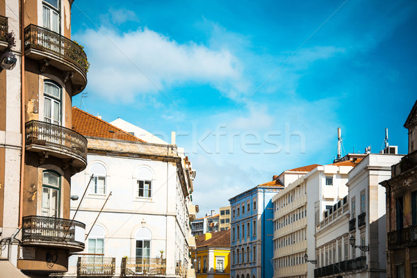 Gyönyörű utcakép történelmi építészeti Lisszabon Portugália Stock fotó © ilolab