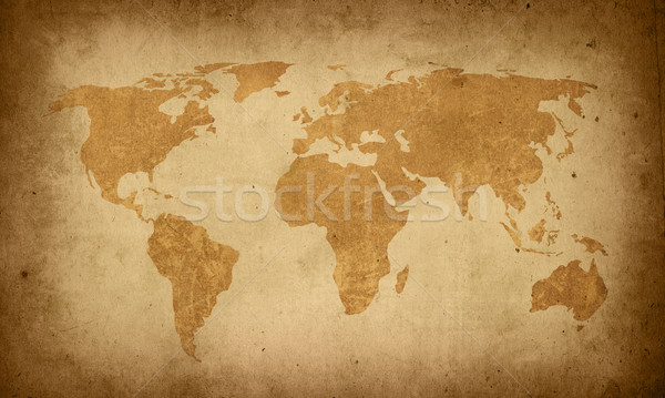 Carte du monde vintage parfait espace texte [[stock_photo]] © ilolab