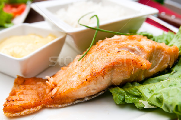 Grilled Salmon Stock photo © ilolab