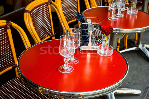 Utcakép kávé terasz székek Európa buli Stock fotó © ilolab